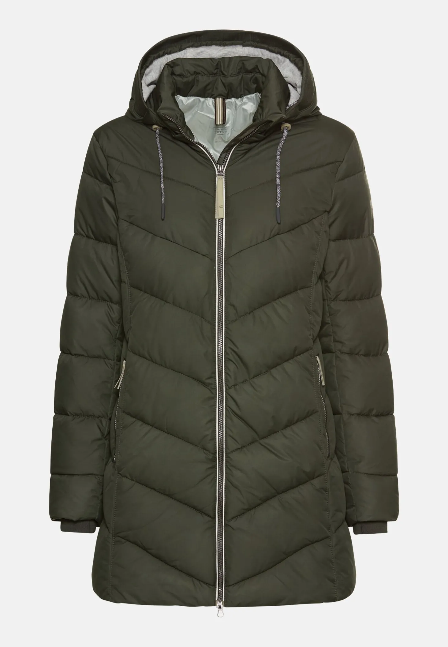 Wattierte Jacke mit abnehmbarer Kapuze