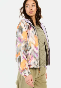 Wendejacke mit Allover-Print und unifarbener Seite